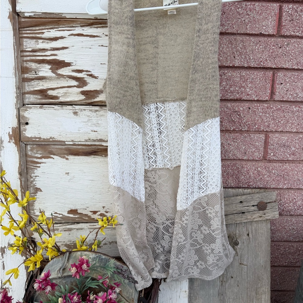 Belle Du Jour Beige Knit Top